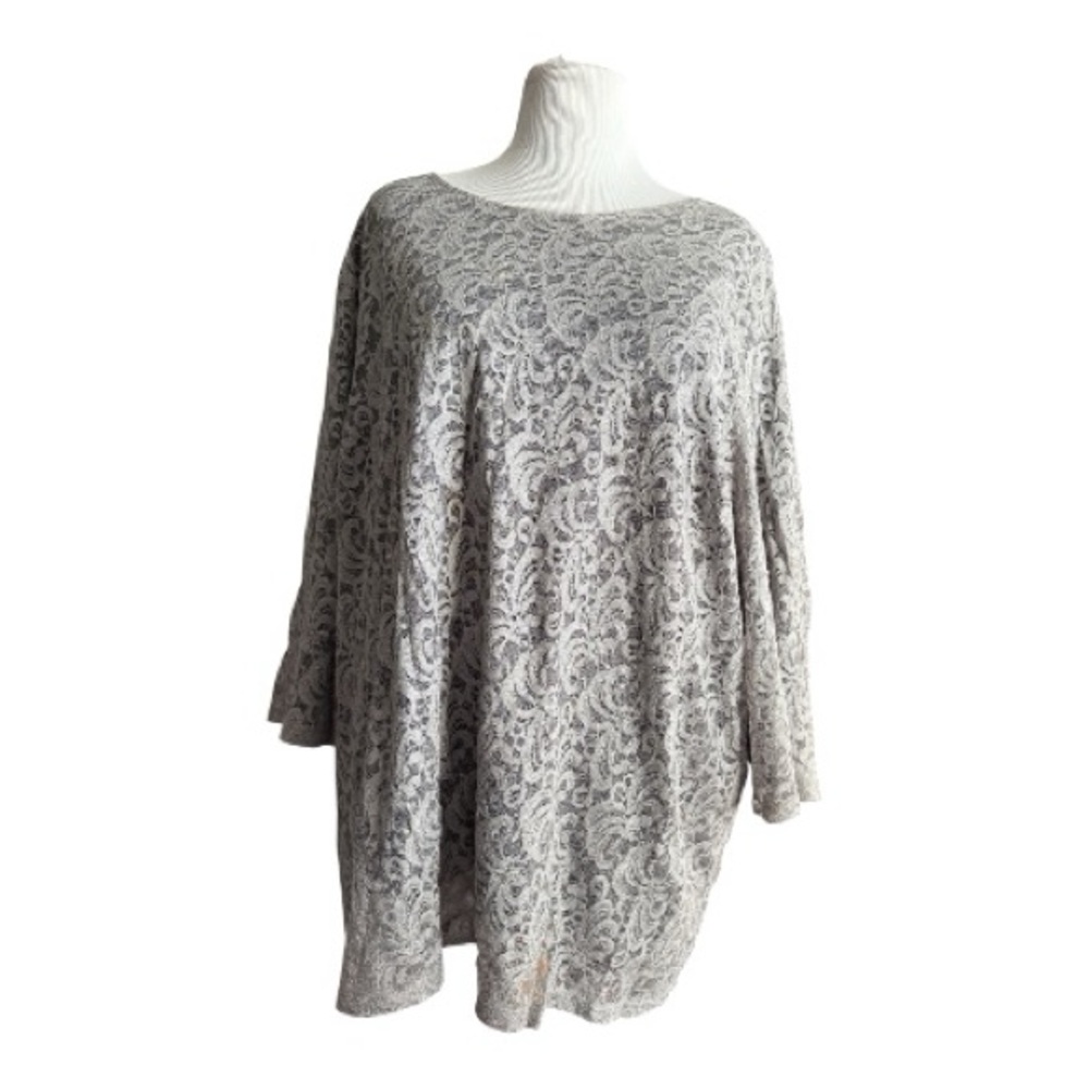 Catherines Lace Tunic - Soft Gray